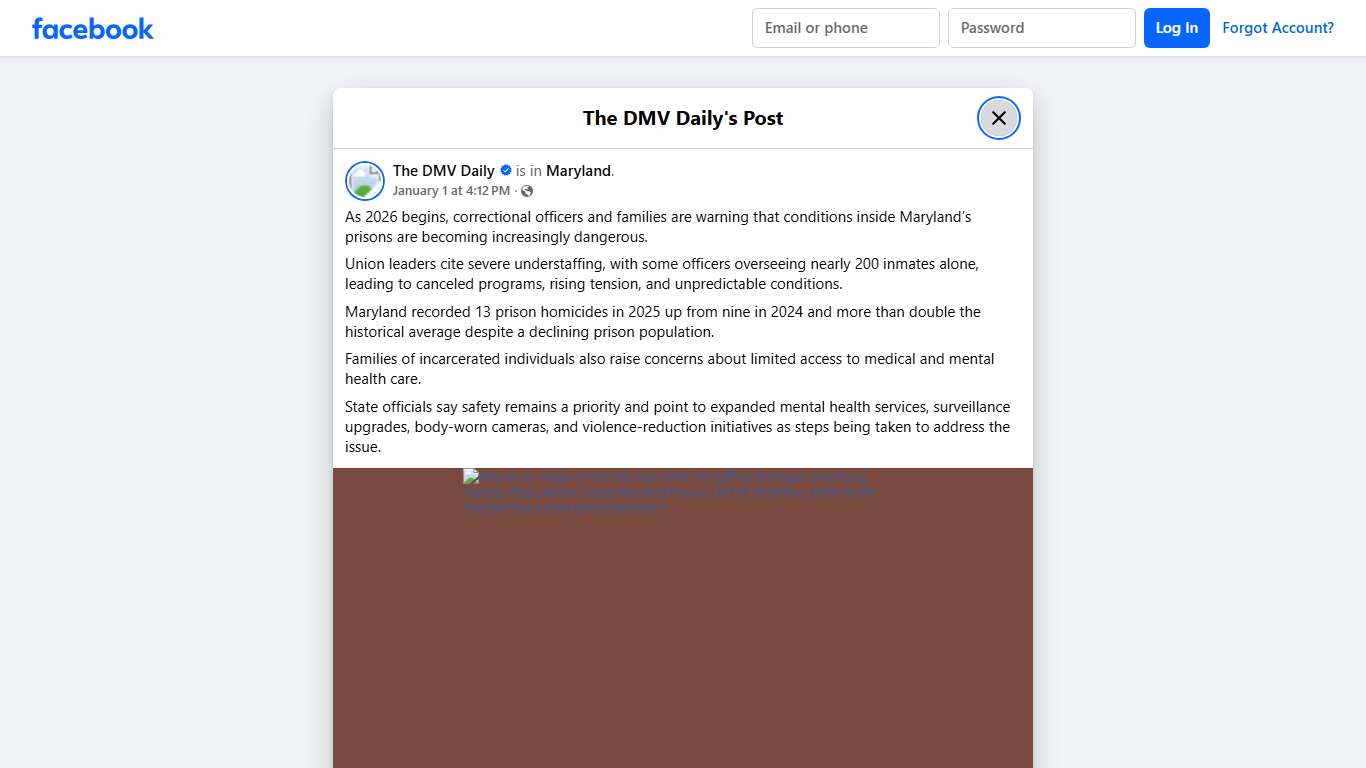 The DMV Daily - As 2026 begins, correctional officers and... Facebook